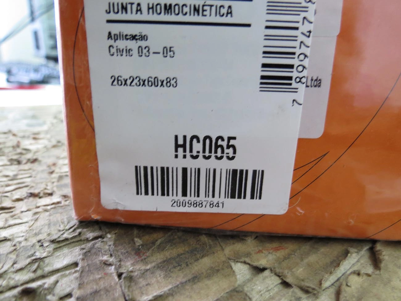 HOMOCINÉTICA RODA SEM ABS HONDA CIVIC 01/06 1.7 LX - 23/26 ESTRIAS TRAVA CENTRAL