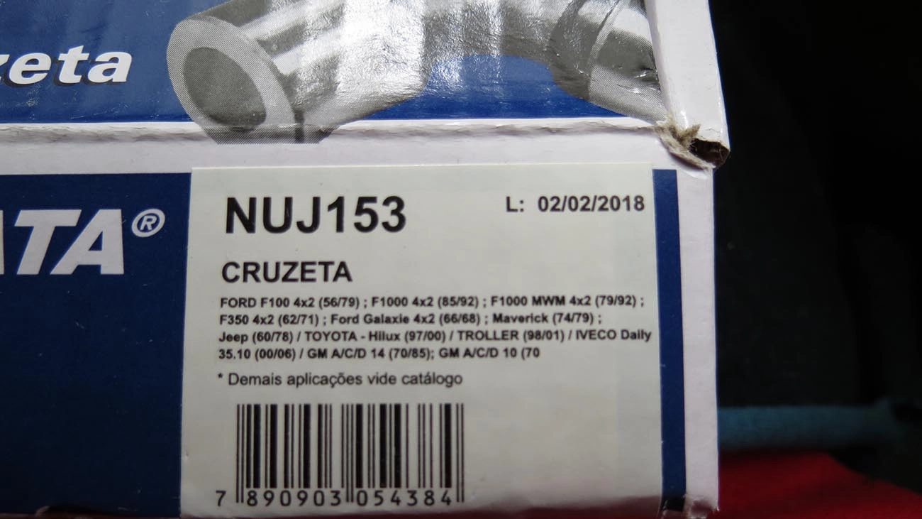 CRUZETA CARDAN WILLYS F-75/JEERURAL - F-100/1000 /92 - GM A/C/D-10 - VW KOMBI - 27X81MM