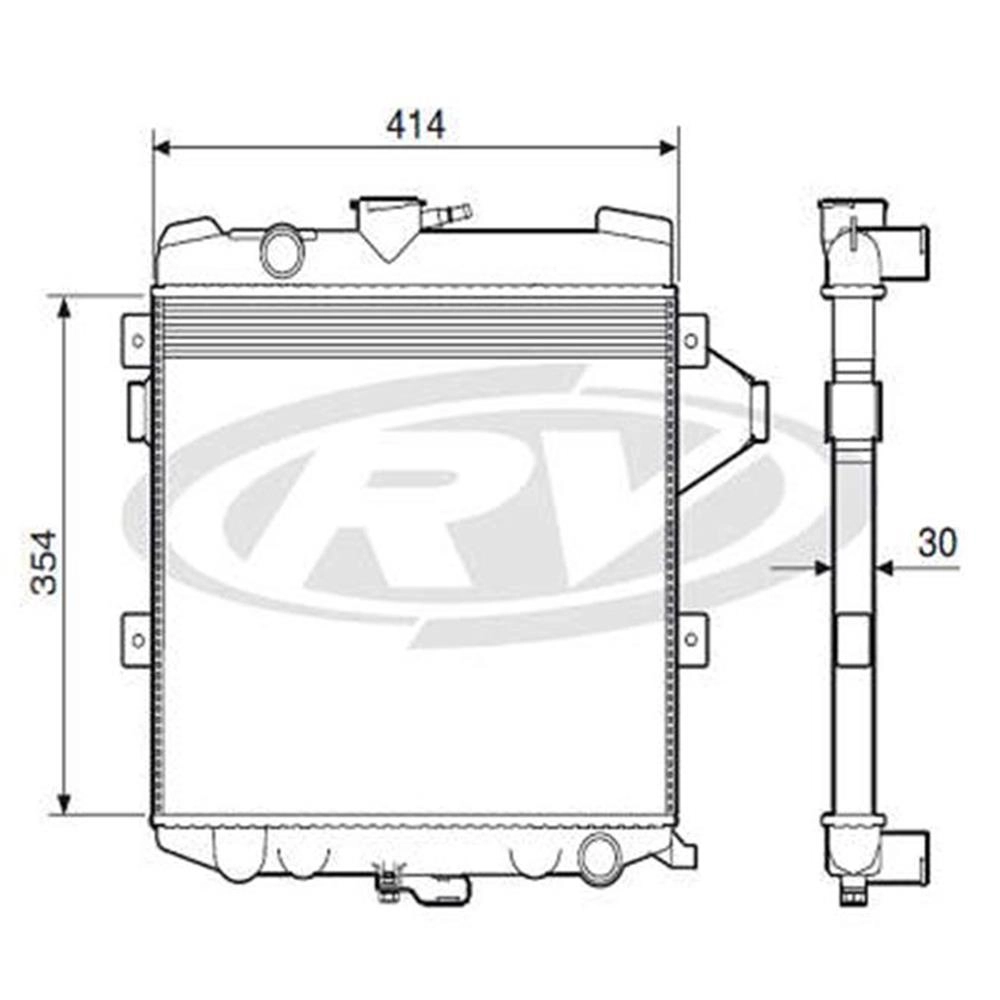 RADIADOR GM C-10 4 CIL 1983/1990 CARAVAN/OPALA 2.5 8V 4 CIL 1983/1993