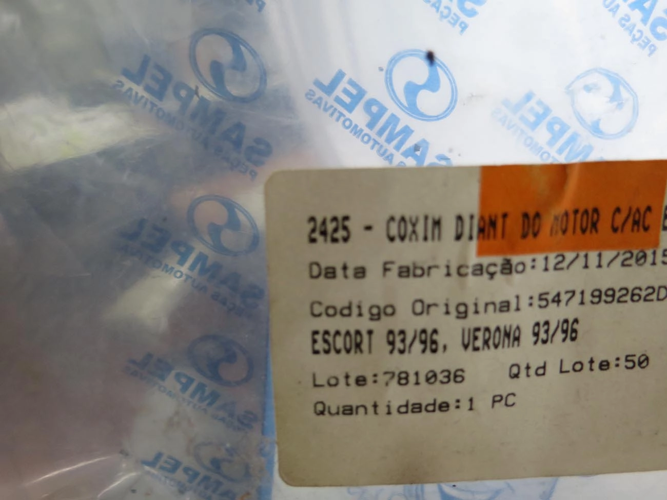 COXIM DIANTEIRO MOTOR FORD ESCORT/VERONA 93/96 - VW LOGUS/POINTER - C/AR - C/DH