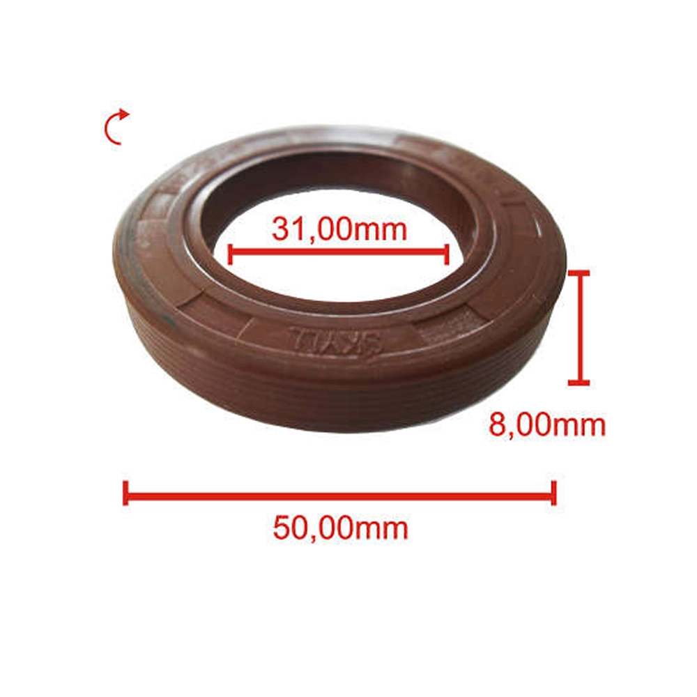 RETENTOR DIANTEIRO DO VIRABREQUIM GM MONZA/ASTRA/VECTRA/OMEGA/S-10 MOTOR 8/16V - 31X50X8MM