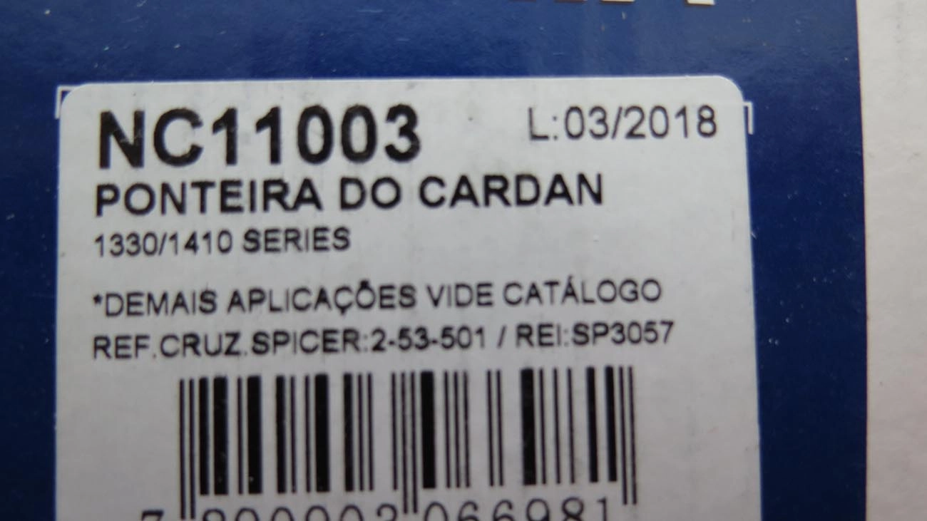 PONTEIRA DESLIZANTE CARDAN 16 ESTRIAS FORD F-350/2000/4000 79/82 A/C/D-20 SILVERADO - CRUZETA NUJ273