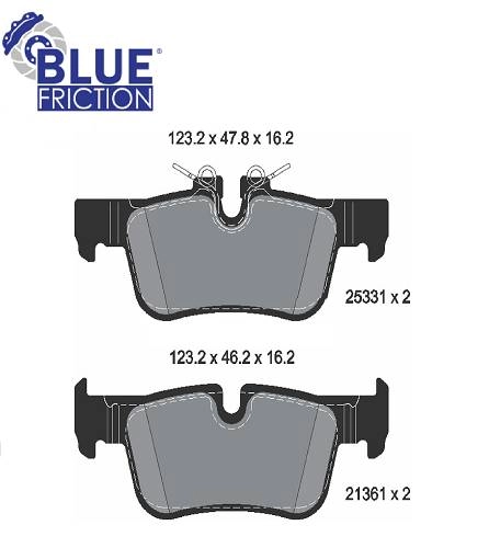 PASTILHA DE FREIO TRASEIRA BMW X1 15/19 - X3 18/22 - CLUBMAN 16/19 - COUNTRYMAN 17/ - VOLVO XC60 18/