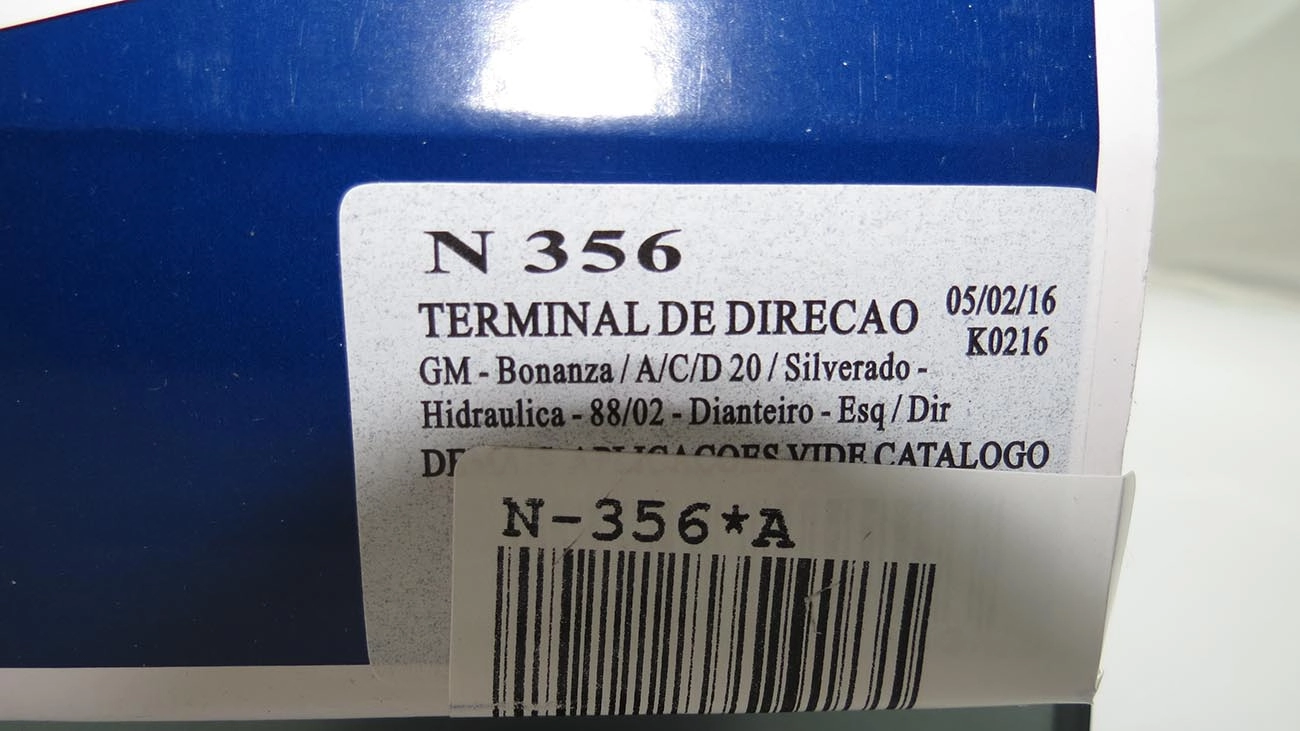 TERMINAL DIREÇÃO CURTO ROSCA DIREITA 11/16 17,46MM CONE 16,80MM 157MM GM A/C/D-10/20 88/ SILVERADO 97/