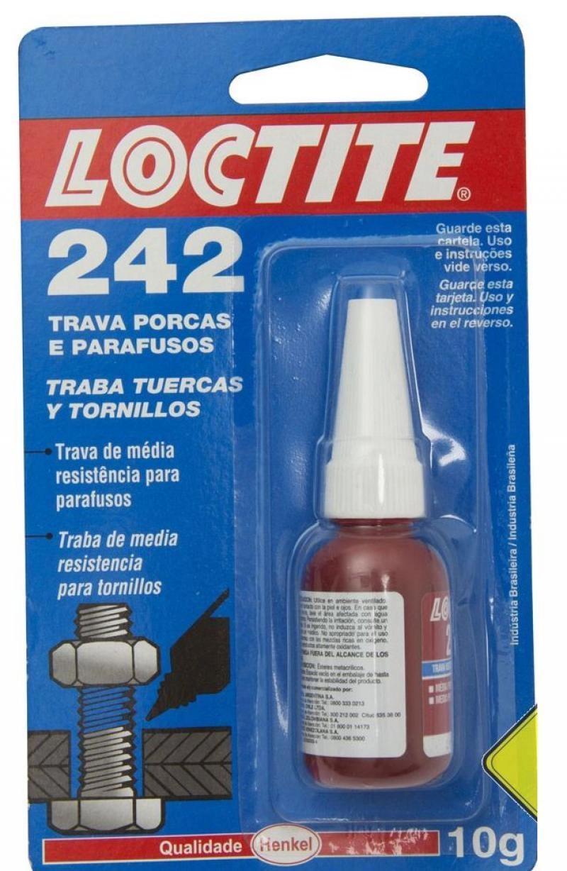 TRAVA ROSCA MEDIA RESISTENCIA 10 GRAMAS LOCTITE 242