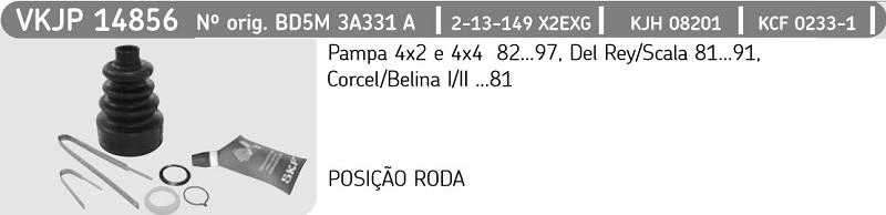 KIT REPARO HOMOCINÉTICA LADO RODA FORD CORCEL/BELINA/DEL REY/PAMPA TODOS - 20X76X116MM